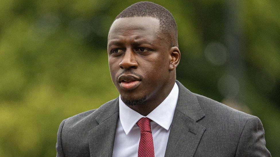 Benjamin Mendy arriving at Chester Crown Court