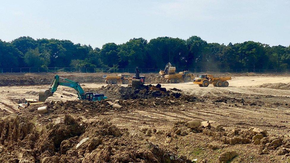 Construction at Rivenhall incinerator site