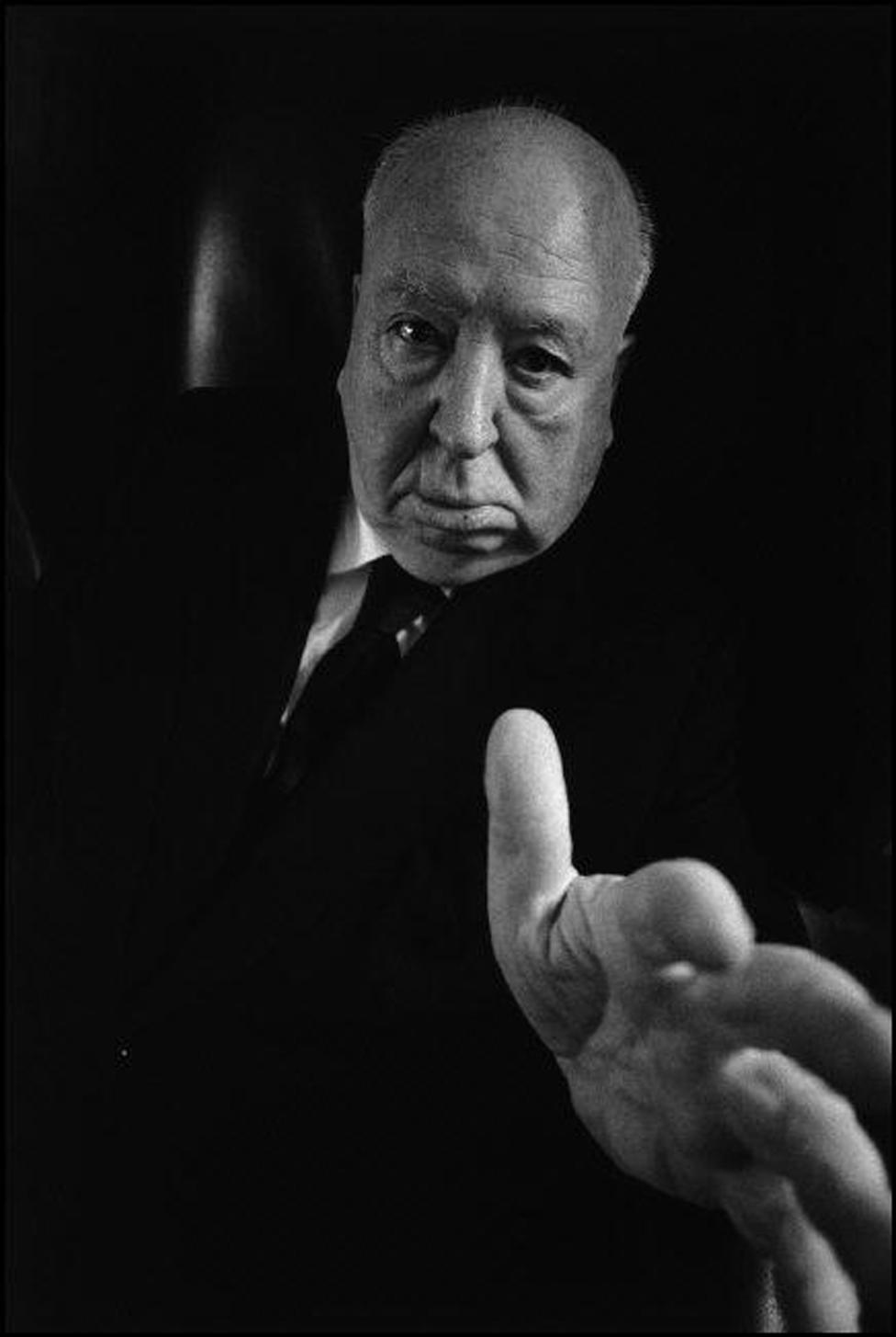 Alfred Hitchcock in his office at the Universal Studios in Los Angeles in 1974