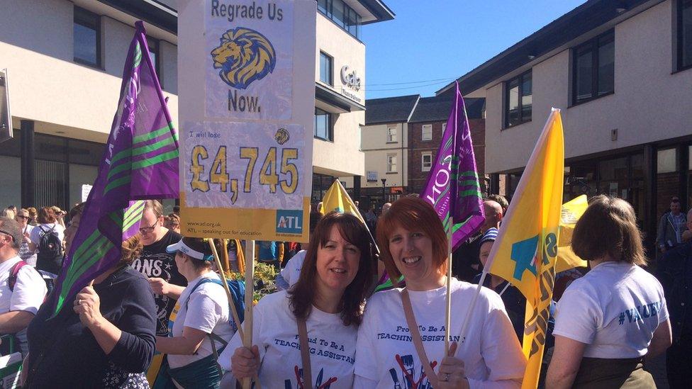 Durham teaching assistants rally