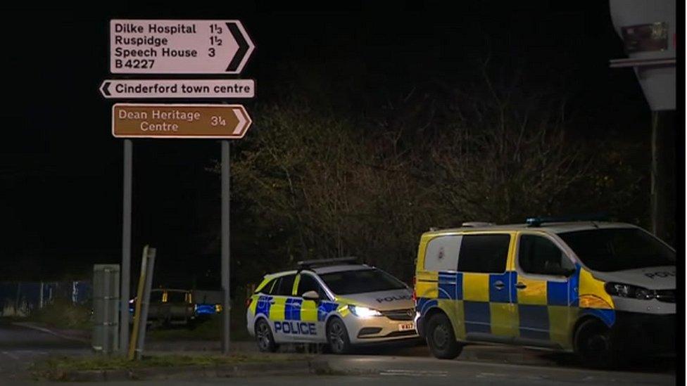 Police in Coleford in Gloucestershire