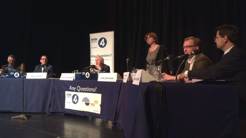 Radio 4's Any Questions was broadcast from the Braid Arts Centre in Ballymena