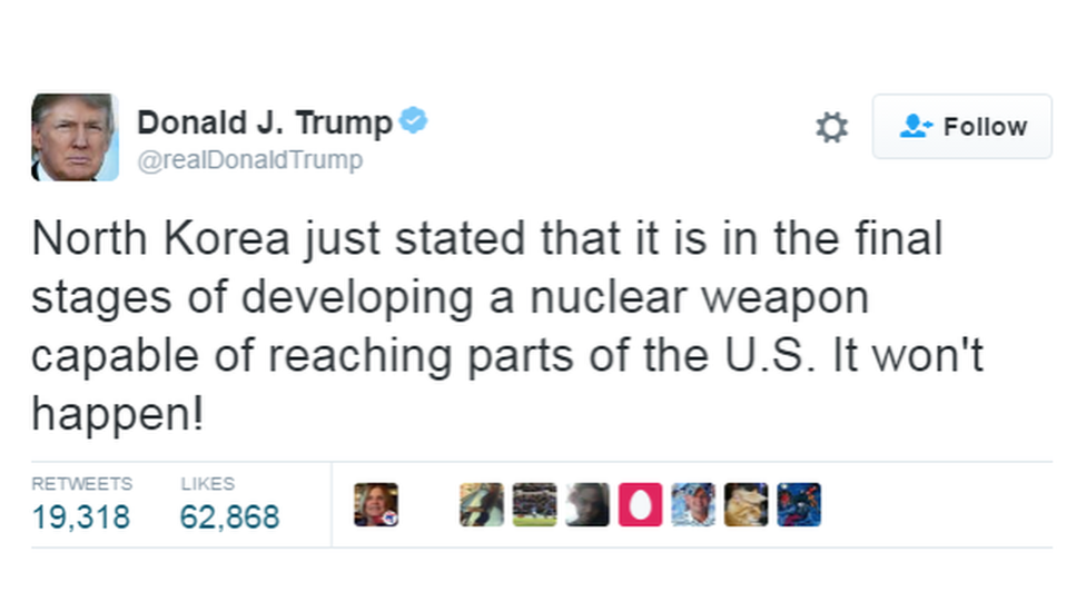 Donald Trump tweet