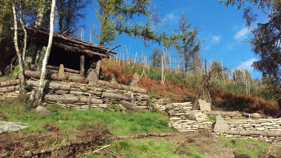 The first log cabin that Mr Allen built that was demolished