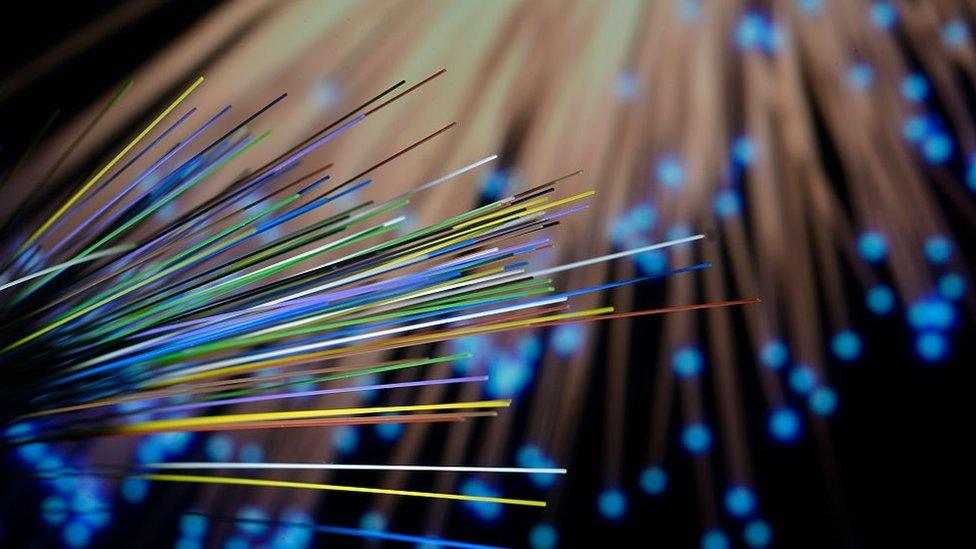 single fibres of optic cable