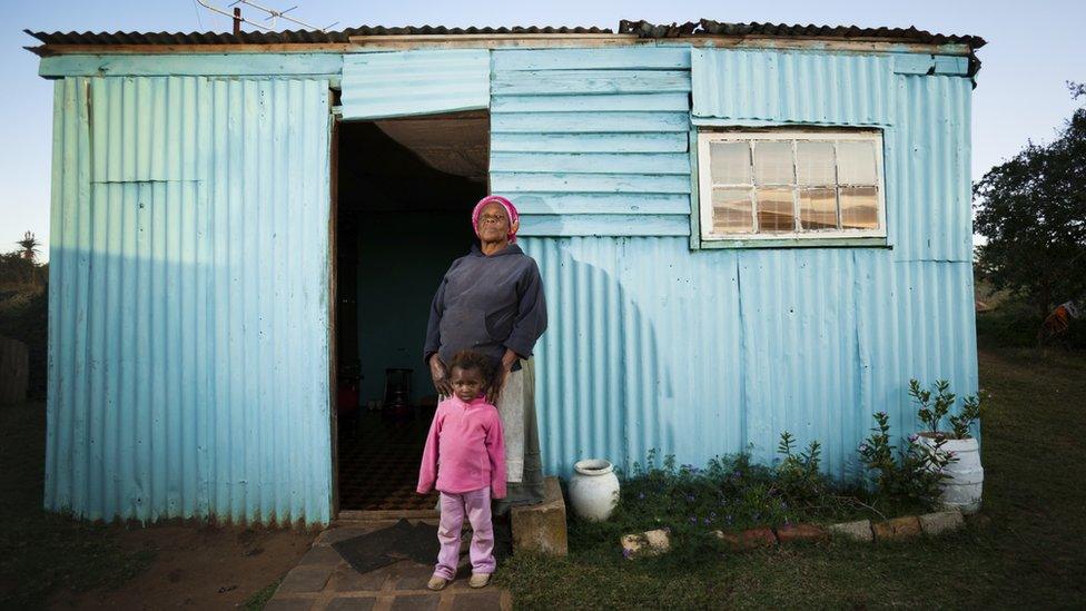 rural family in South Africa