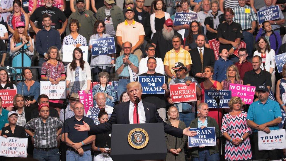 President Donald Trump speaks at a rally on June 21, 2017 in Cedar Rapids, Iowa