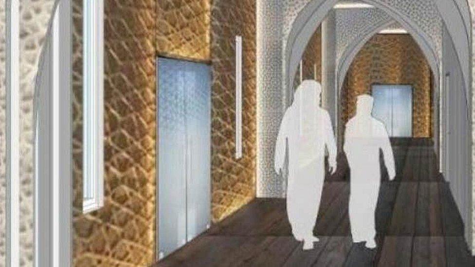 How the mosque interior could look