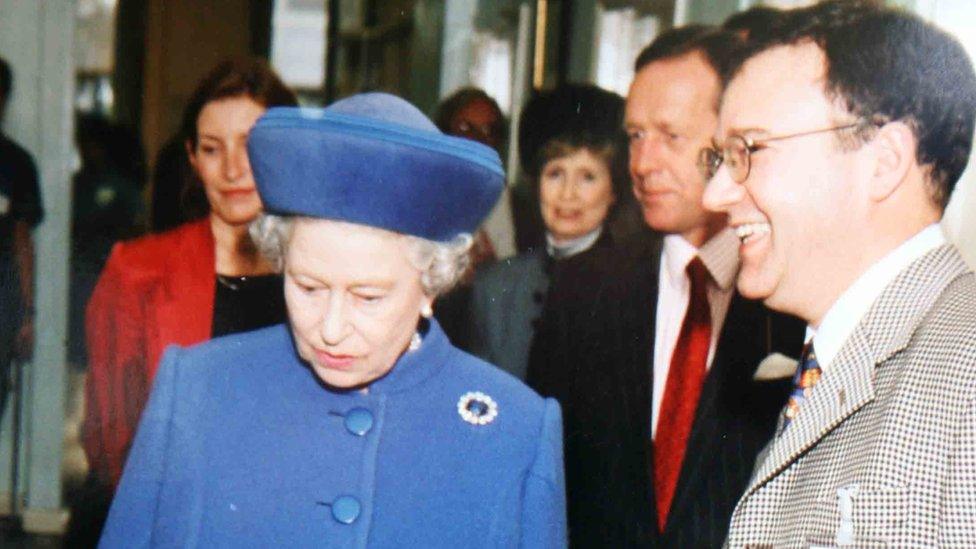 Dr Peter Fisher and the Queen