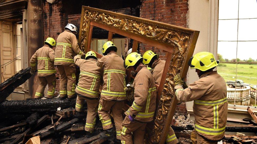 Frame being salvaged