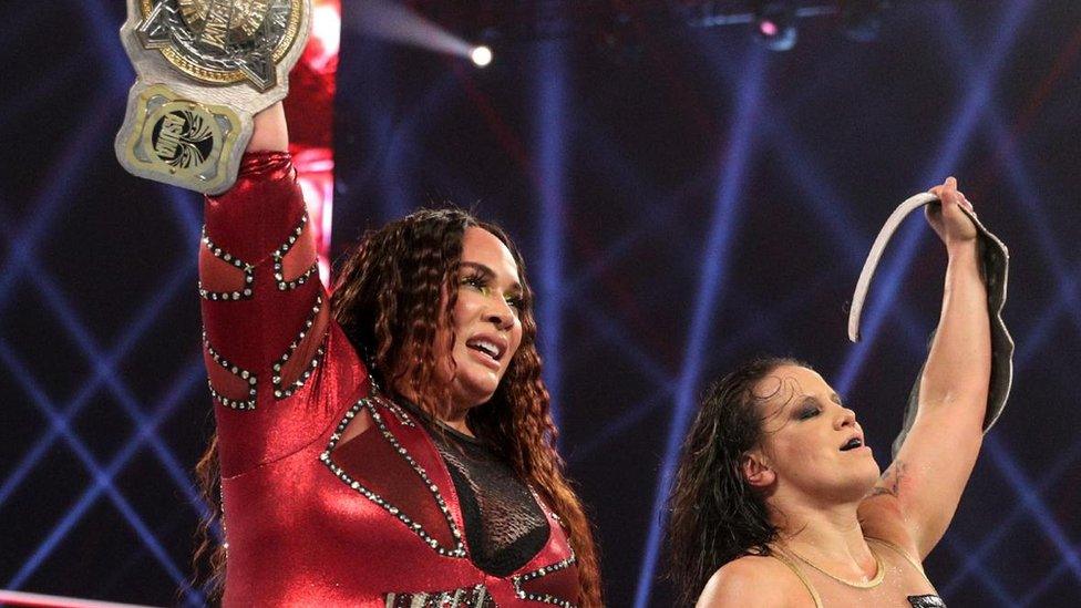 Nia Jax and Shayna Baszler.