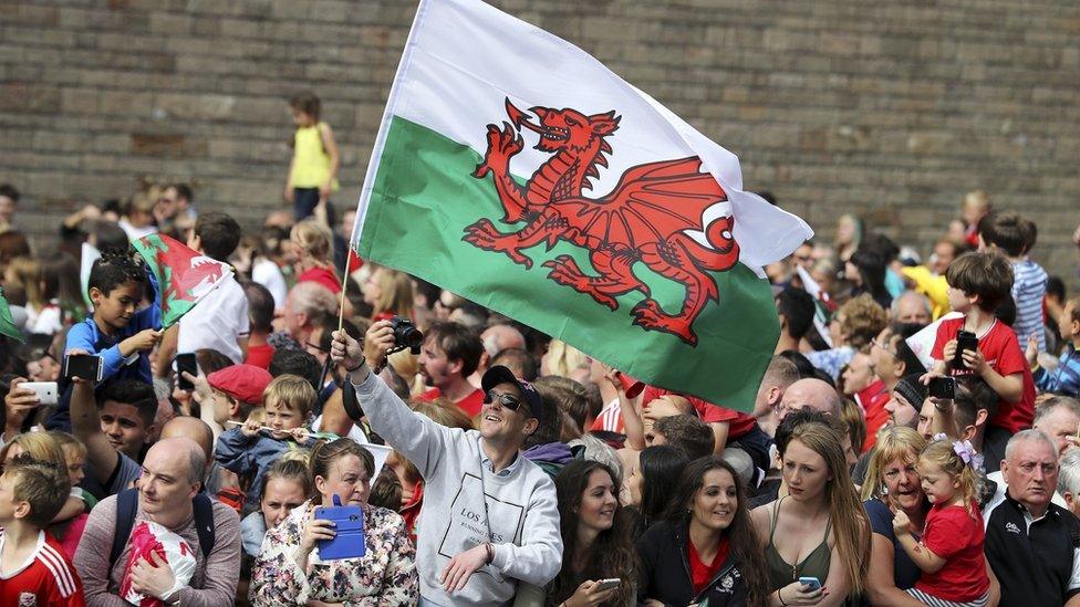 Celebrations as the Welsh football team return home after making the semi-finals of the 2016 European Championships