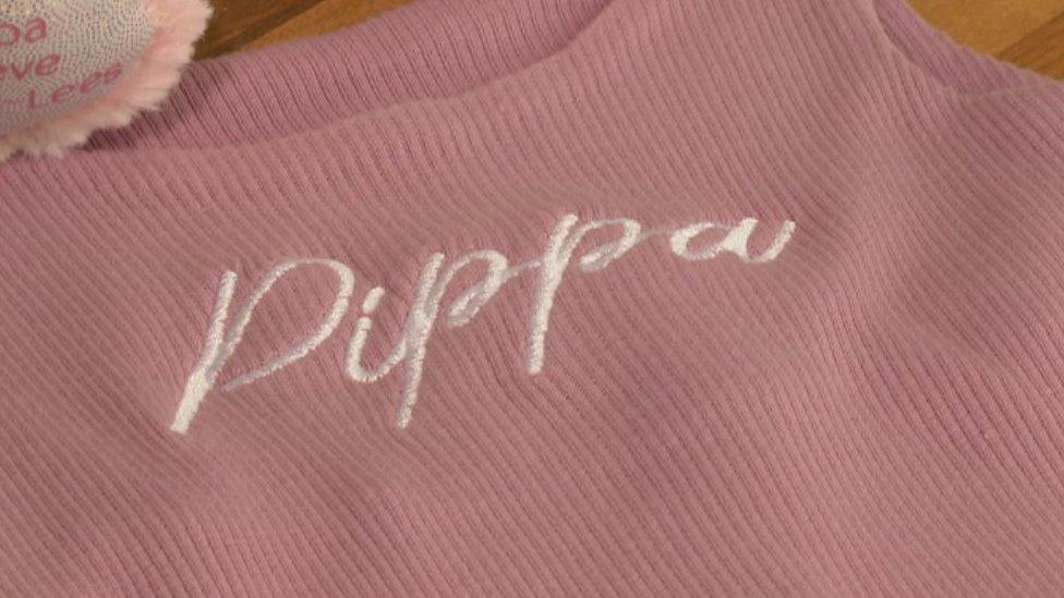 An item of clothing embroidered for Pippa