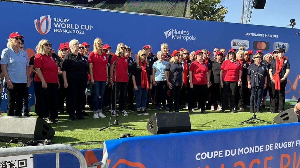 Côr y Gleision sang their hearts out in Nantes, where Wales beat Georgia