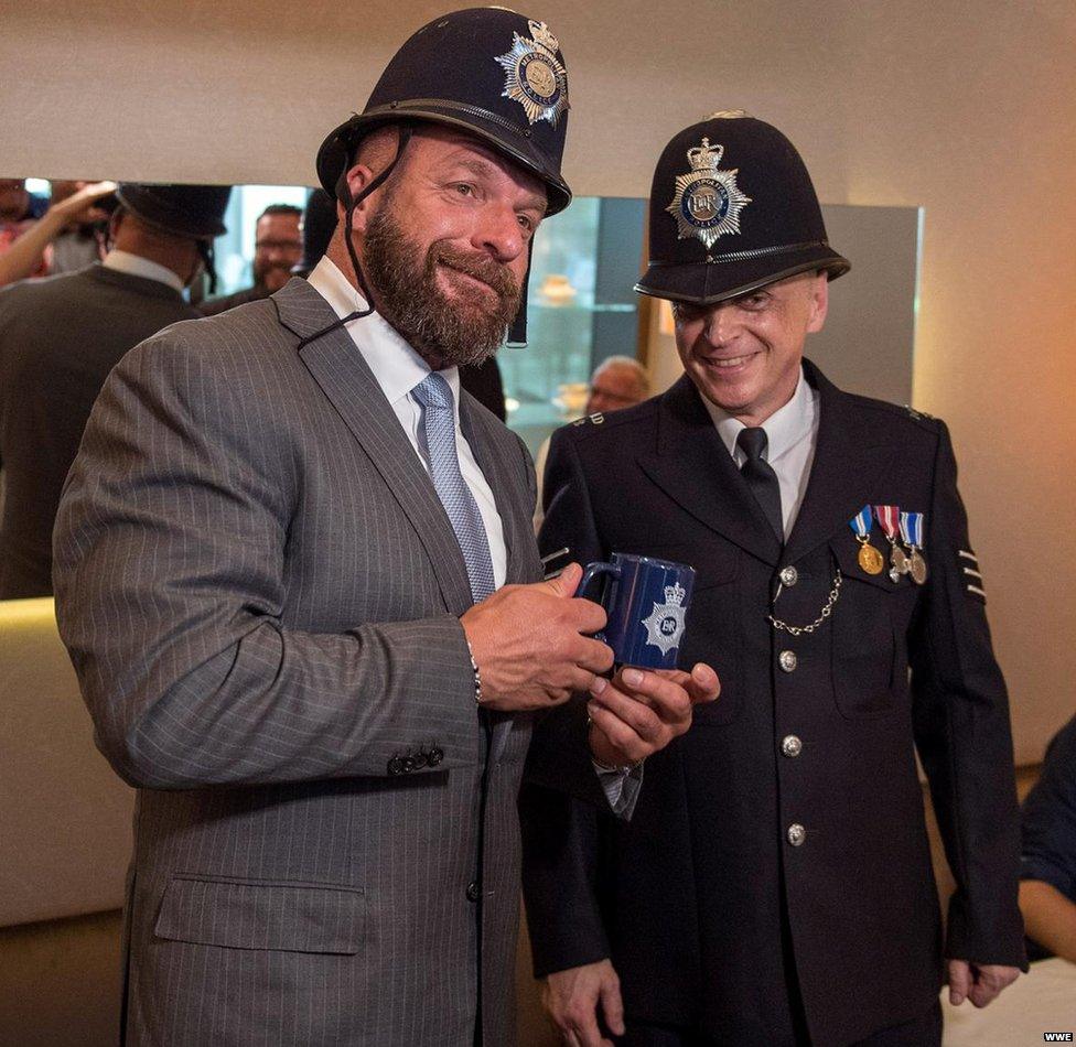 Triple H and sergeant Bill Lowden