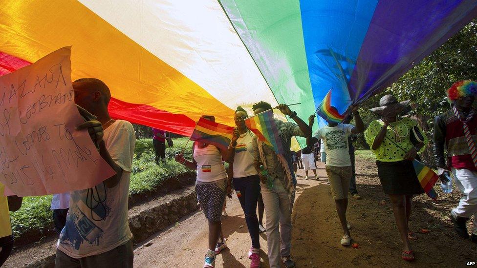 Activists celebrate gay pride in Uganda