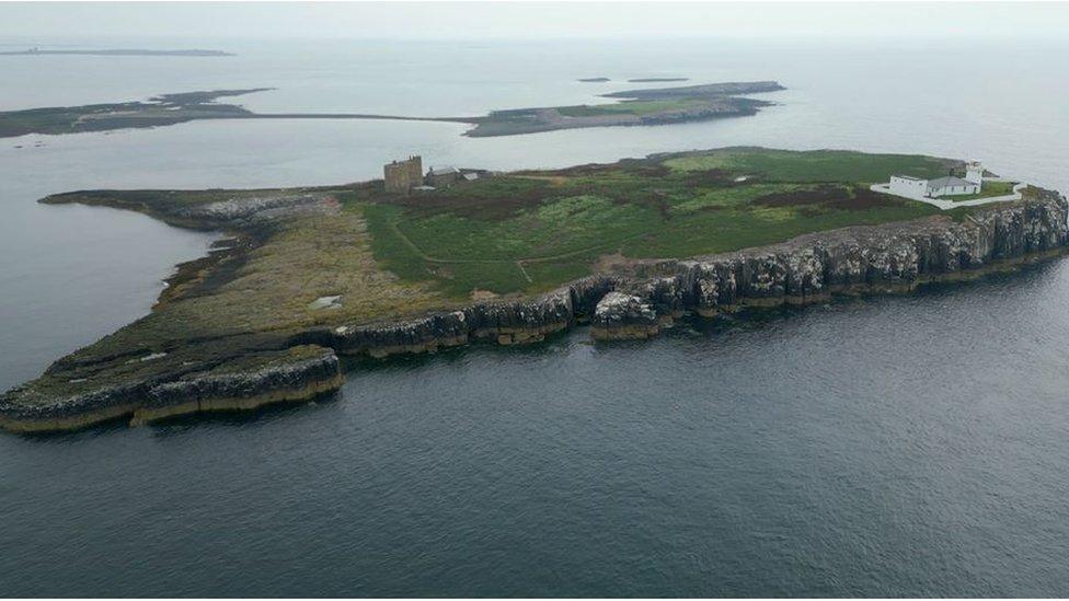 Drone shot of Inner Farne