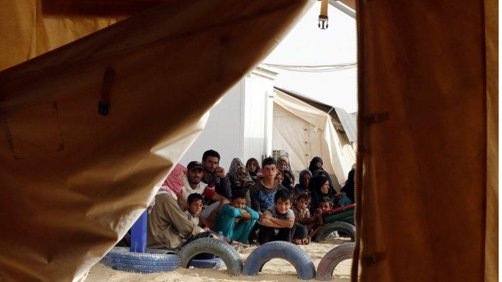 Refugees at Ruqban (file photo)