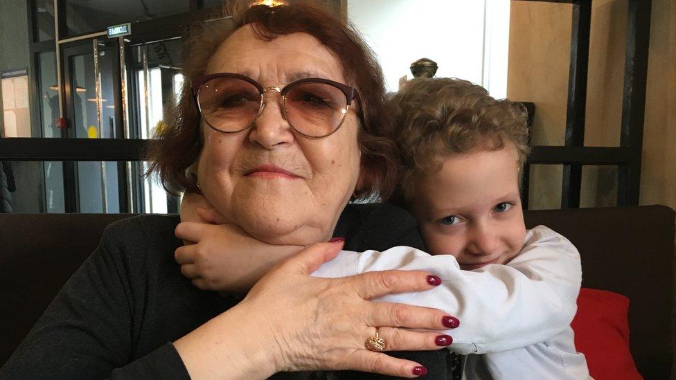 Tamara Gryaznova and granddaughter