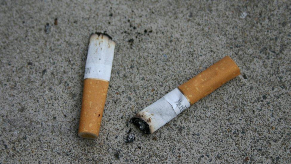 Cigarette butts