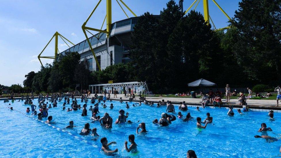 Volksbad swimming pool in Dortmund, Germany on 17 June