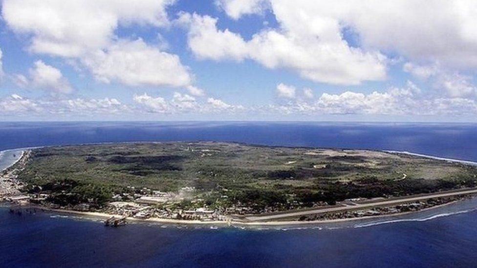 NAURU: The barren and bankrupt island state of the Republic of Nauru awaits the arrival of 521 mainly Afghan refugees, 11 September 2001 which have been refused entry into Australia.