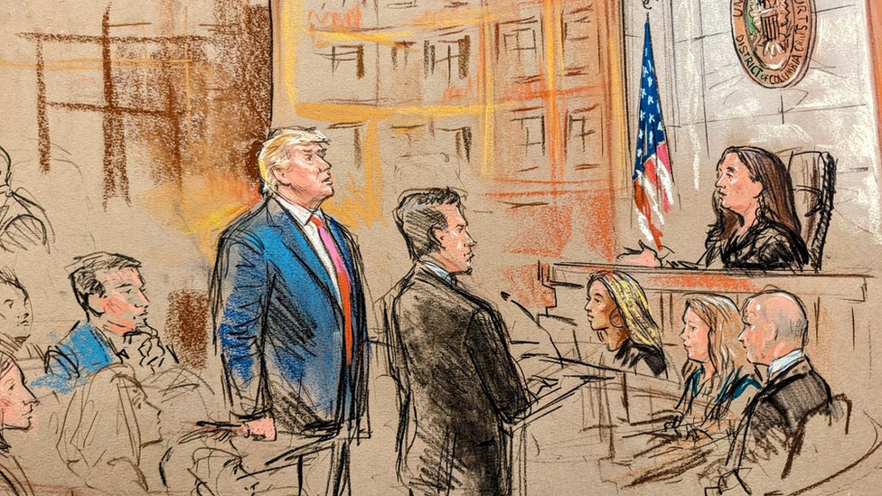 Trump in court