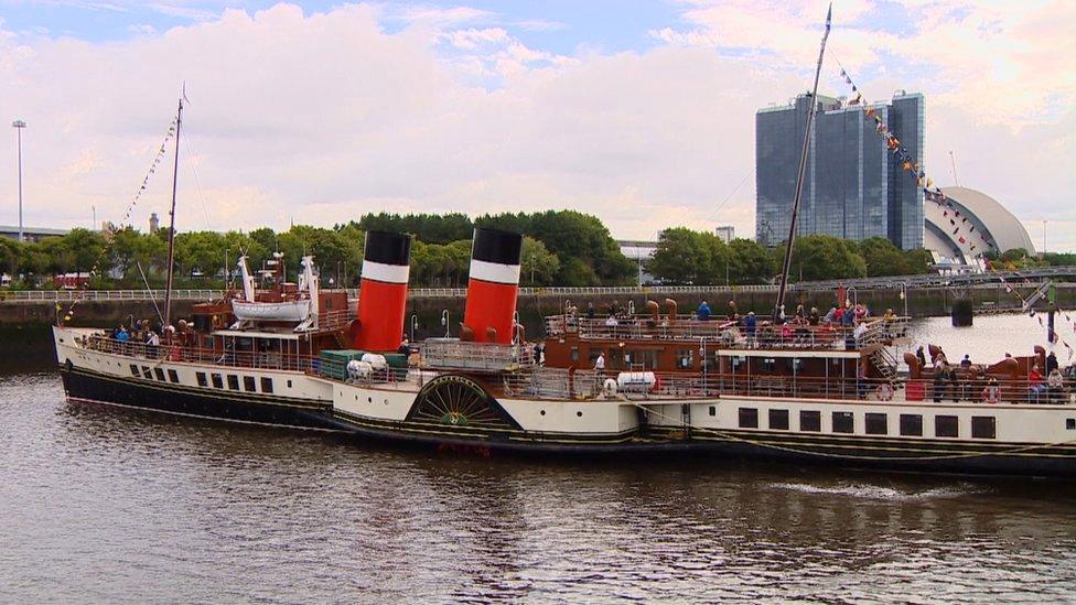 Waverley sailing on the Clyde