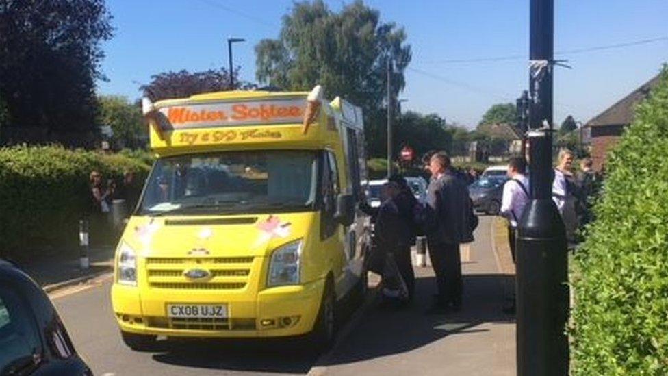 Mr Grayson's ice cream van at Birley Primary Academy