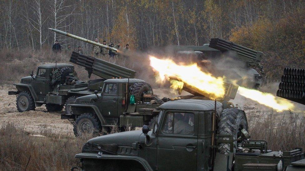 Ukrainian forces test surface-to-surface missiles Devichki shooting range, about 85 km from capital Kiev, Ukraine, 28 October 201