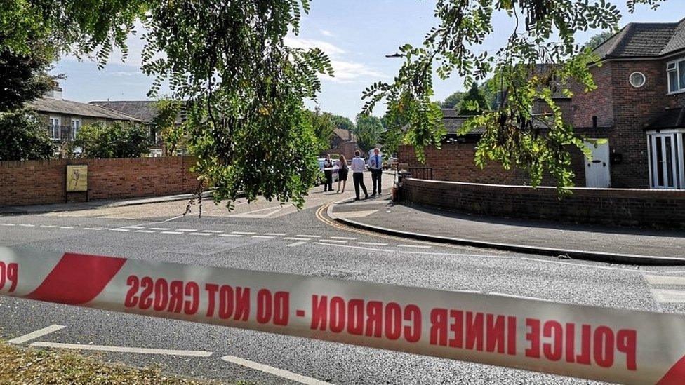 police cordon in Southall