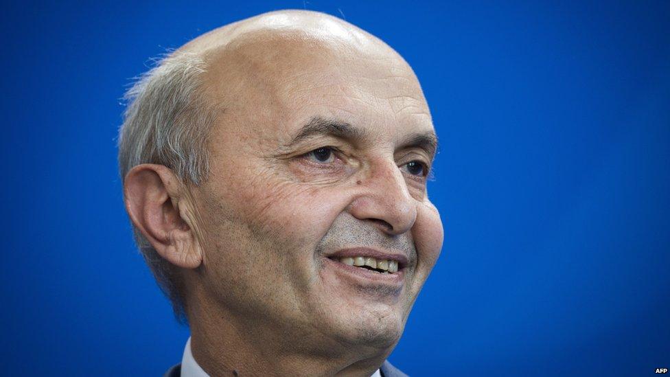 Kosovan Prime Minister Isa Mustafa attends a joint news conference with his German counterpart in Berlin on 30 June 2015.