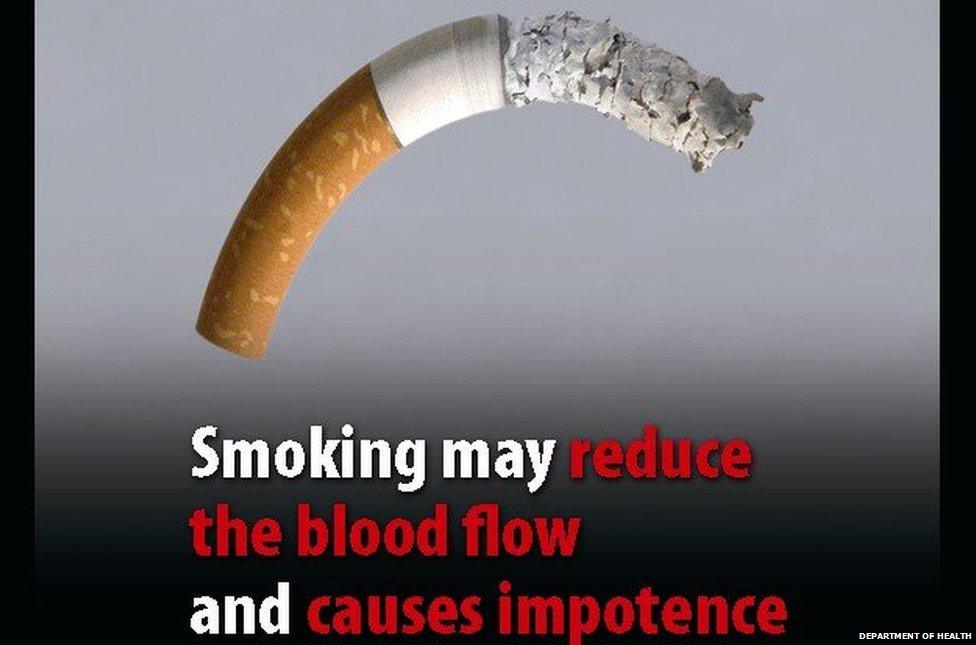 Smoking picture warning for cigarette packs