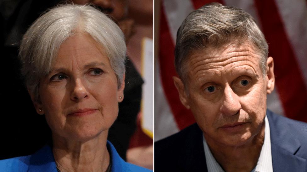 Jill Stein (L) and Gary Johnson