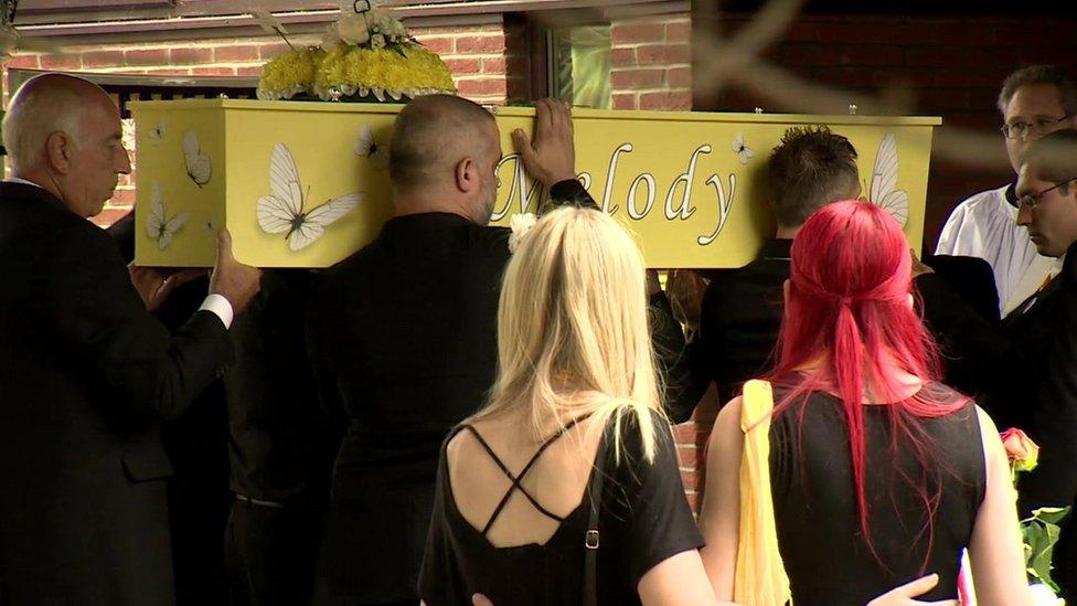 People carrying coffin