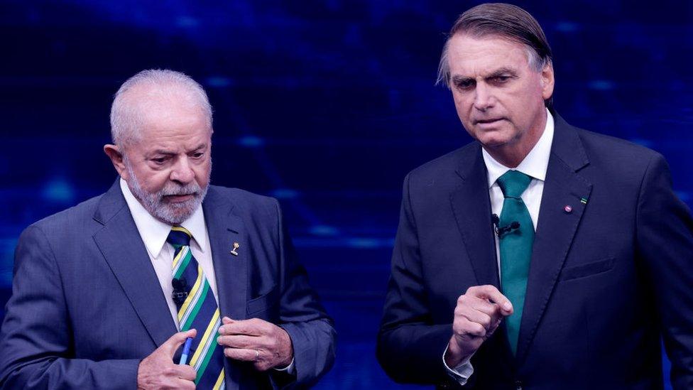 President Jair Bolsonaro and former President Luiz Inácio Lula da Silva in debate