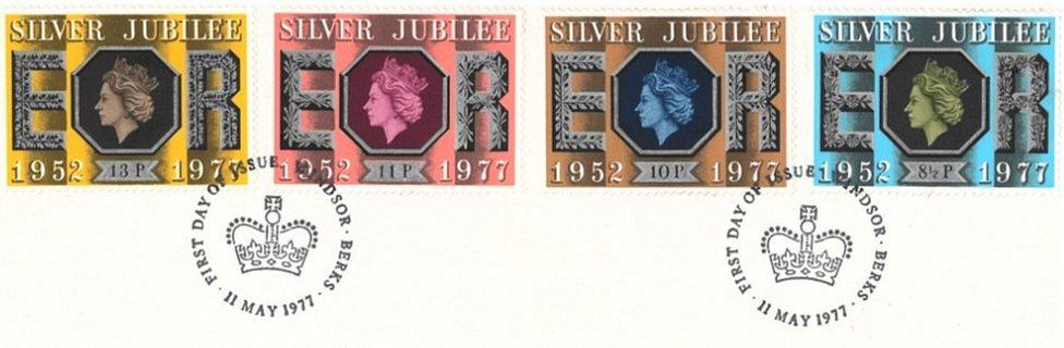 Queen Silver Jubilee stamps