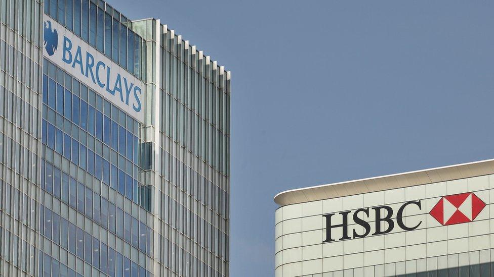 Barclays and HSBC headquarters