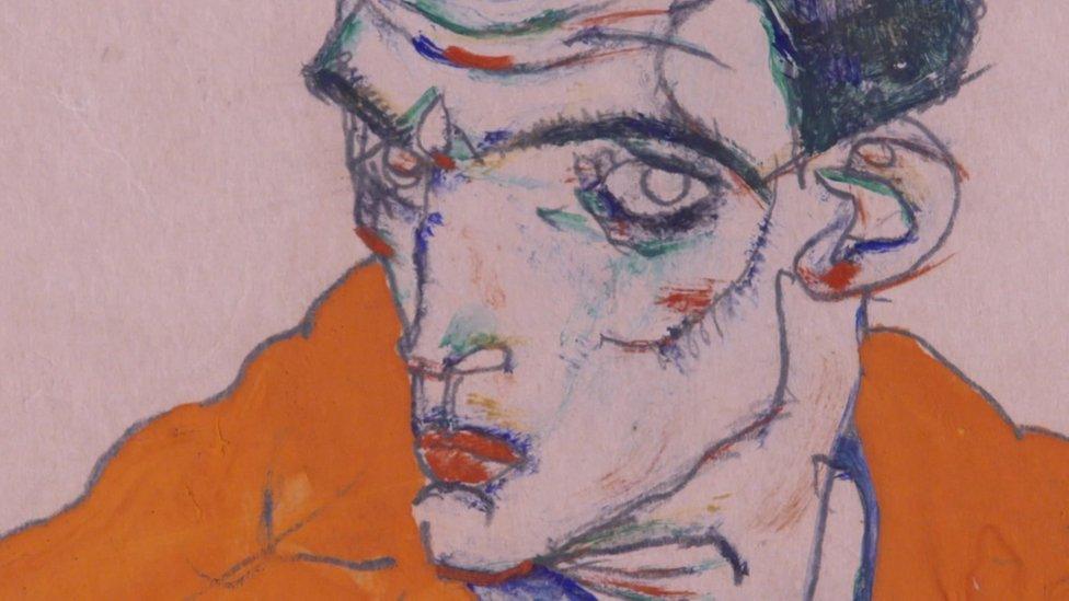 Egon Schiele, Standing Male Figure (Self-Portrait) 1914