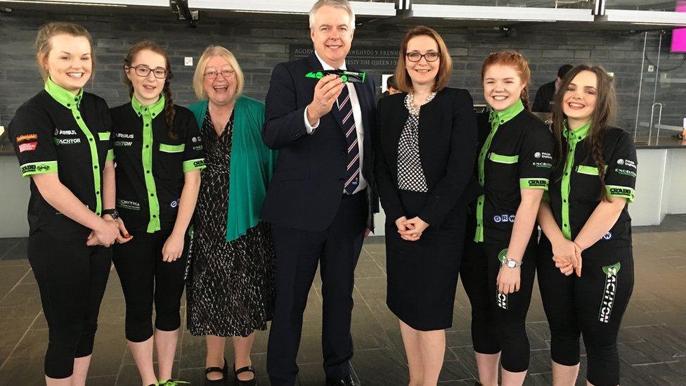 Team Tachyon were congratulated by First Minister Carwyn Jones, Education Secretary Kirsty Williams and Vale of Clwyd AM, Ann Jones