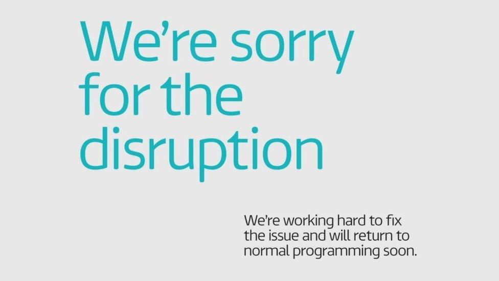 ITV error message