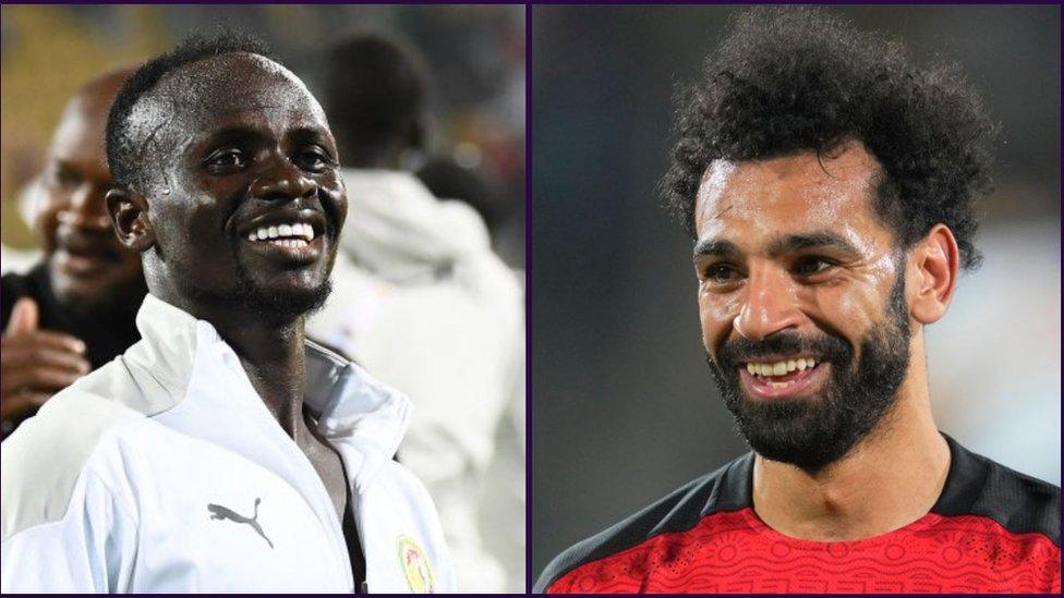 Sadio Mané and Mo Salah