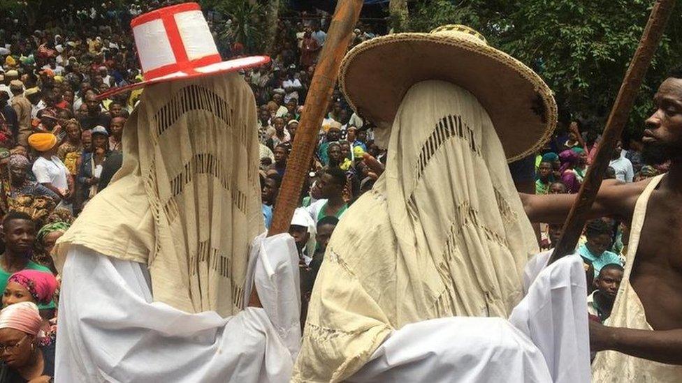 The famous Lagos state Eyo Masquerades were part of the festival