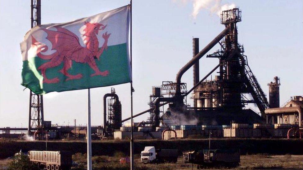 The Corus steelworks in Port Talbot, South Wales, Friday 9 November, 2001