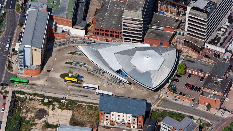 Norwich Bus Station's distinctive steel roof