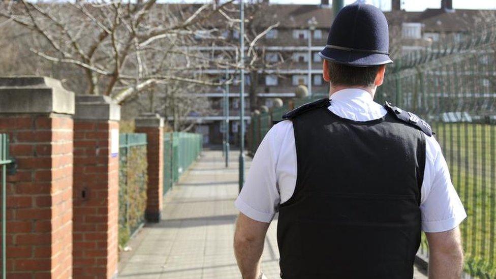 Metropolitan Police Officer from Hammersmith and Fulham, walking his beat