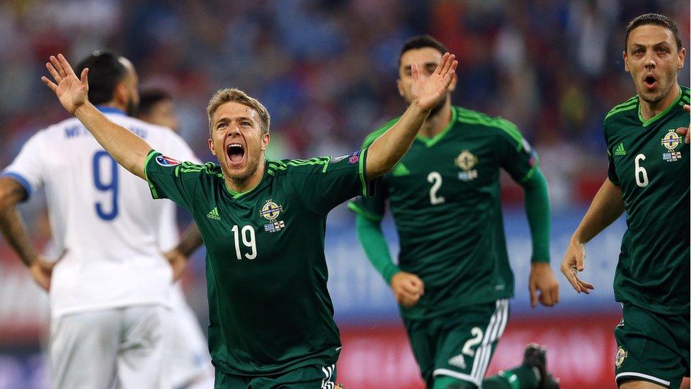 Jamie Ward scored in Northern Ireland's 2-0 win over Greece in Athens