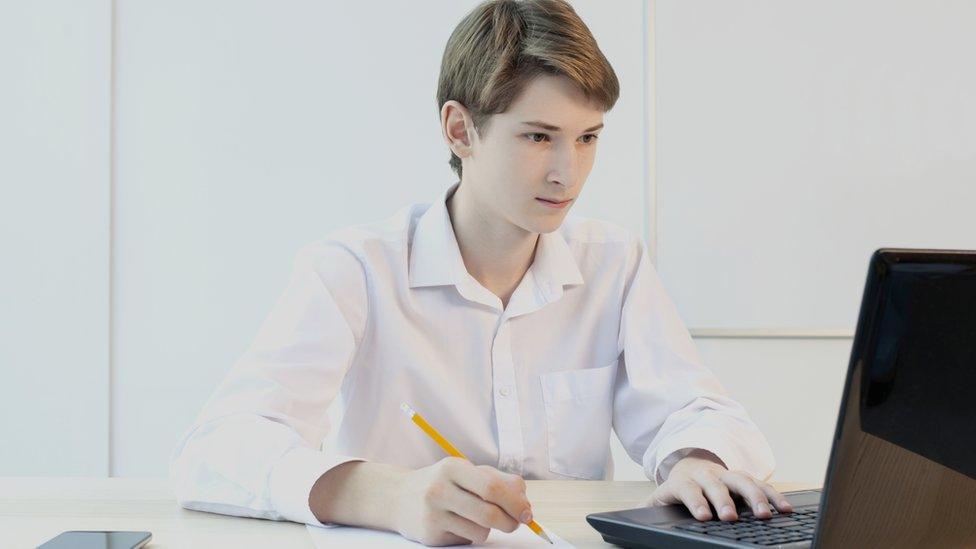 boy on laptop