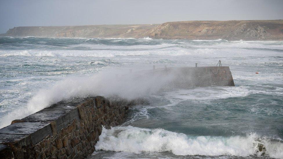 Rough sea at Sennen