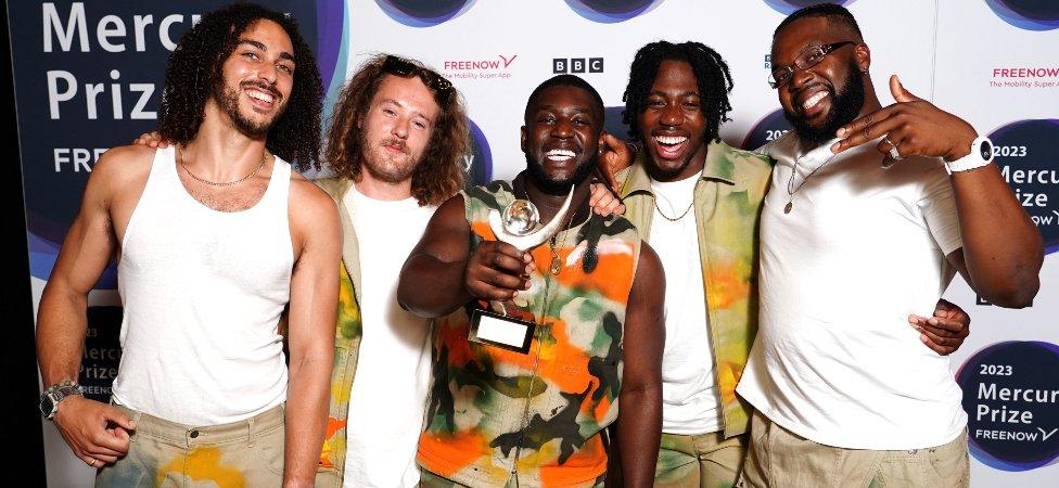 Ezra Collective win the 2023 Mercury Prize with their second studio album Where I'm Meant To at the awards show at the Eventim Apollo in London. Picture date: Thursday September 7, 2023